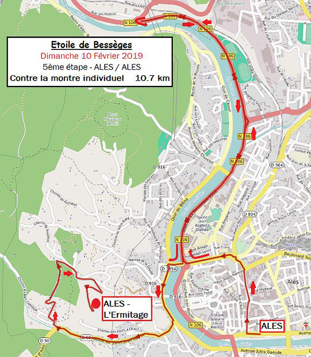 Etoile de Besseges stage four map